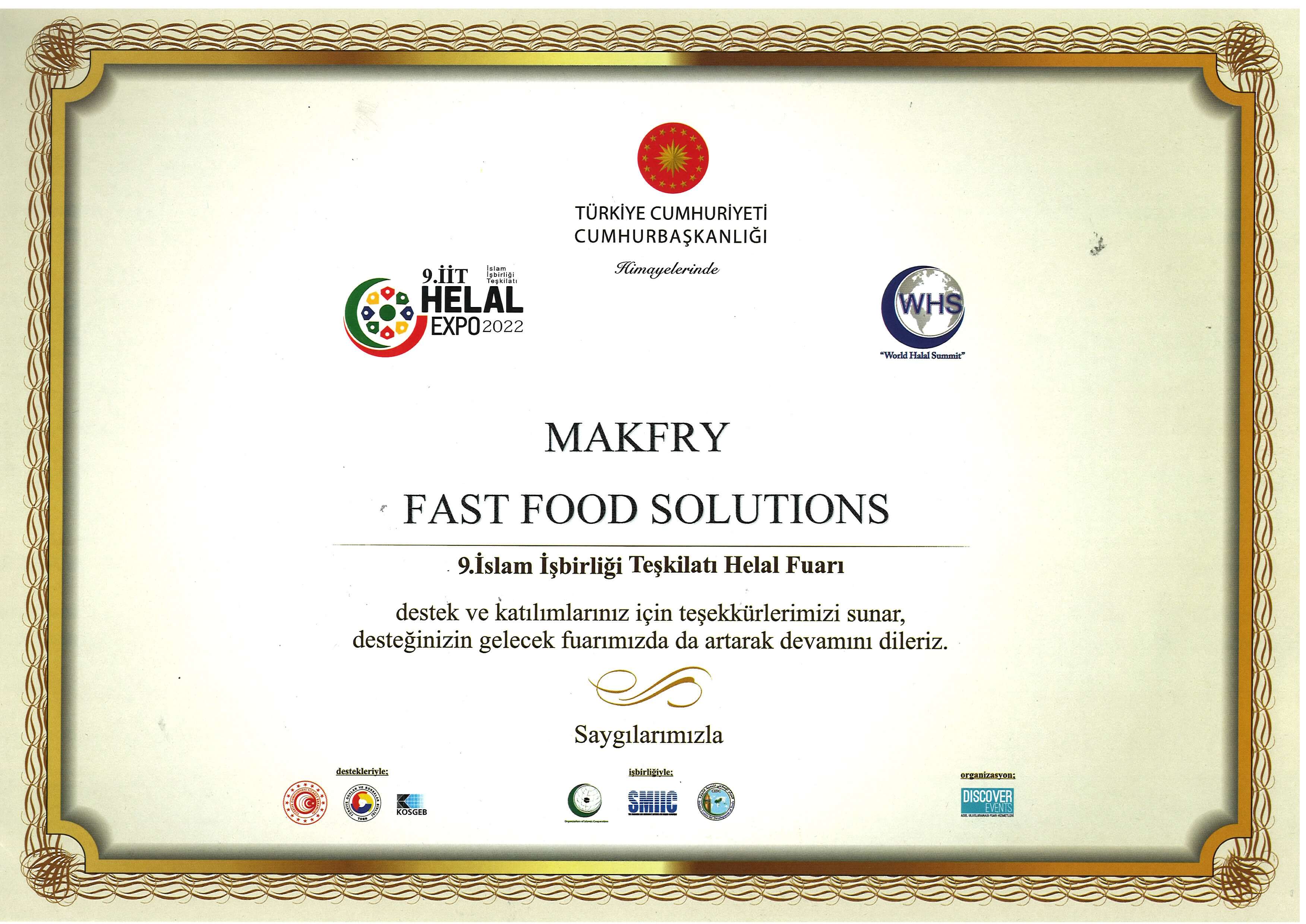 We participated in the Islamic Cooperation Organization Halal Fair.